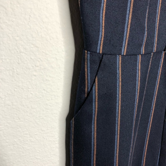 Cartonnier Anthro Naeve Blue Pinstripe Jumpsuit S - Picture 4 of 6